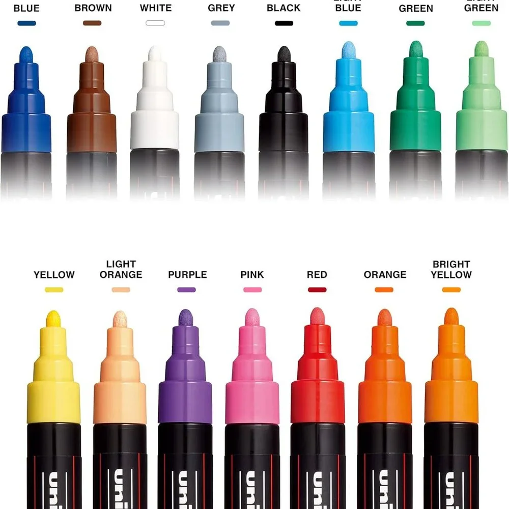 NEW 15 POSCA Paint Markers 5M Medium Tip Acrylic Paint Pens Art Supplies PC-5M 1